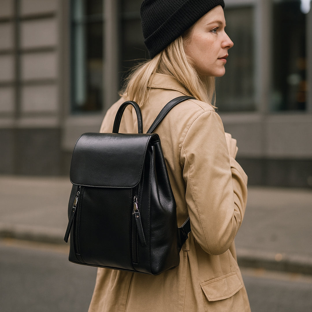 Sac-a-dos-cuir-noir-femme-Heritage