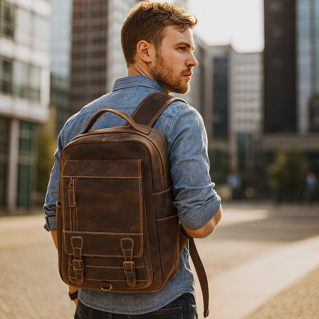 Sac a dos en cuir - Baroudeur