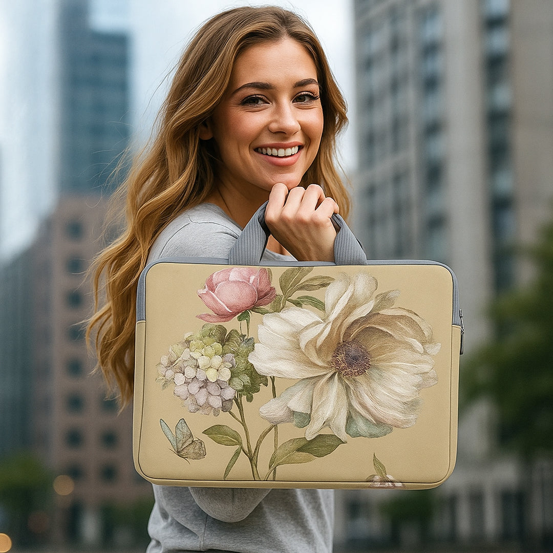 Pochette-ordinateur-14-pouce-Fleur