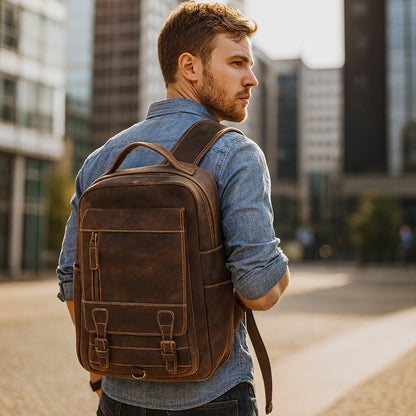 Sac a dos en cuir - Baroudeur